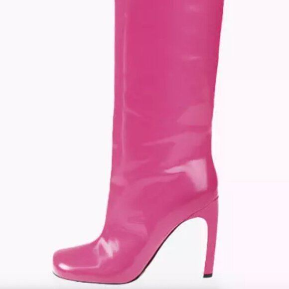 Pink Leather Boots - Picture 1 of 2